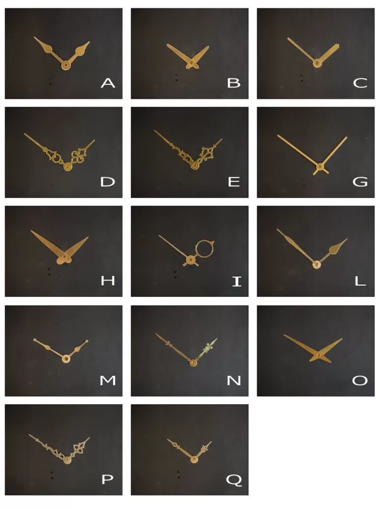 針のデザイン：14種類